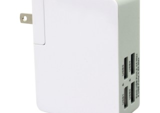上海問屋、合計出力最大4.8Aの4ポートUSB充電器を発売