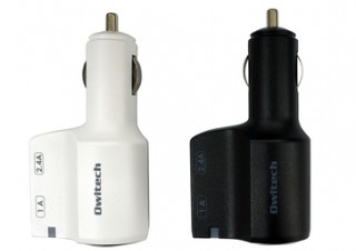 オウルテック、シガーソケットをふさがない車載用充電器を発売