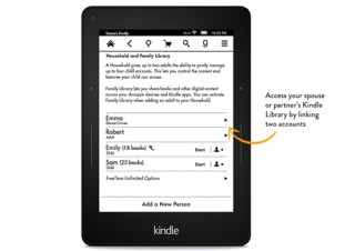 米アマゾン、Kindleの電子書籍を家族間で共有可能に