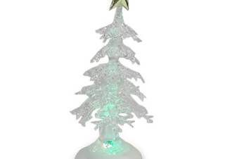 ユニットコム、7色に輝くUSB接続式の卓上クリスマスツリー