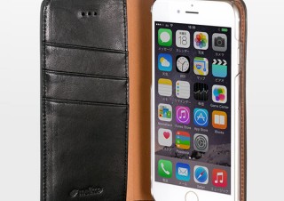 サンワサプライ、イタリア製本革の手帳型iPhone6ケース発売