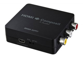 サンワ、HDMI信号をコンポジット変換するコンバーター