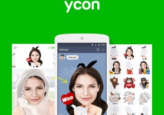 LINE、セルフィーでオリジナルスタンプ作成iPhoneアプリ「ycon」