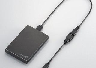 エレコム、USB-C変換ケーブル付きのシーゲイト製HDD