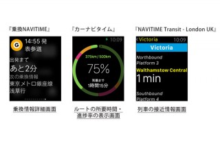 ナビタイム、乗換案内アプリなどApple Watchに対応