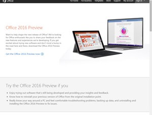 Microsoft、Office 2016のプレビューを公開