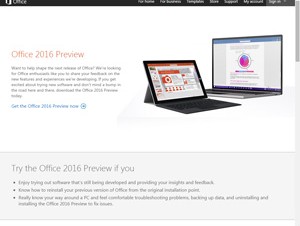 Microsoft、Office 2016のプレビューを公開