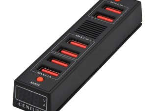 センチュリー、最大6.3Aの6ポートUSB充電器を発売