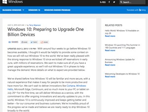 Windows10の提供スケジュールが発表、まずはWindows Insiderの登録者から
