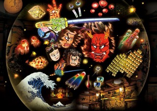 東京都・文化財がイルミネーションで彩られた「和のあかり×百段階段」展