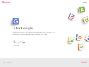 Googleが新会社「Alphabet」を設立、自身は子会社に