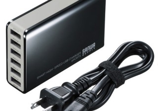 サンワサプライ、最大出力10Aの6ポートUSB充電器「ACA-IP40シリーズ」を発売
