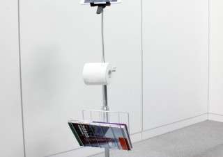 上海問屋、トイレットペーパーホルダーとマガジンラックを搭載したタブレットホルダーを発売