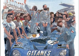 東京都・溝呂木陽氏による水彩画の展示「SPORTS CARS RACING in water color」