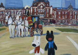 「リサとガスパール展」が絵本シリーズの日本語版刊行15周年を記念して大阪の阪急うめだ本店で開催