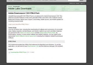 Adobe、Dreamweaver CS5 HTML5 Packの配布を開始