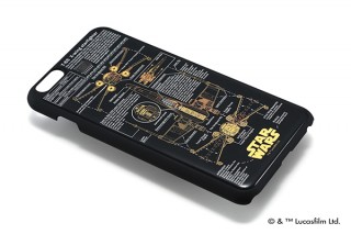 スター・ウォーズのX-WINGが金の配線で基板アートされたiPhoneケース