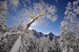ニコンプラザ銀座内の「銀座階段ギャラリー」で山岳写真家の菊池哲男氏による写真展示