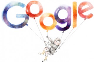 今日のGoogleロゴはいわさきちひろ生誕97周年