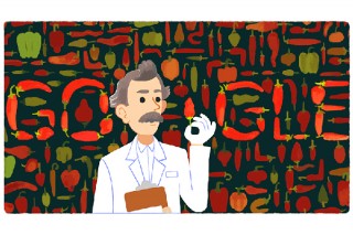 今日のGoogleロゴはウィルバー・スコヴィル生誕151周年－辛さを計測するミニゲーム仕様に変更！