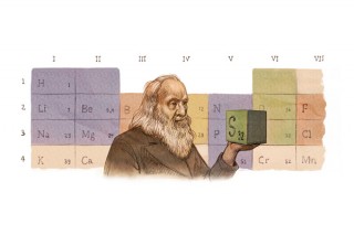 今日のGoogleロゴはドミトリ・メンデレーエフ生誕182周年