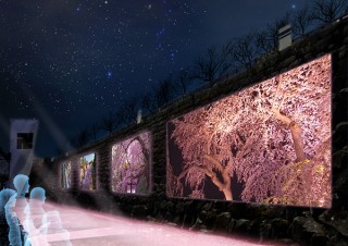 全長140m長の石垣マルチ・プロジェクションが青森県の「弘前城雪燈籠まつり」で開催