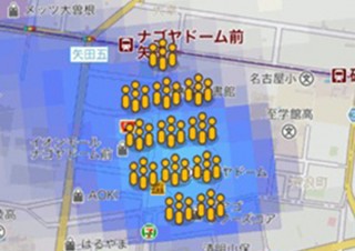 Yahoo!地図、急に混みだした場所を可視化した「混雑ランキング」開始