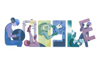 今日のGoogleロゴはメーデー 2016