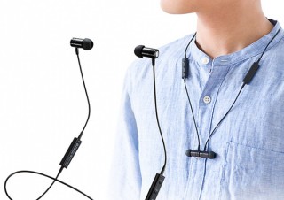 サンワ、マグネット着脱で音楽の再生・停止が可能なBluetoothイヤホンを発売