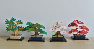 立川紙業、紙の風合いのみで盆栽を表現するペーパークラフト「kami-bonsai」を発売