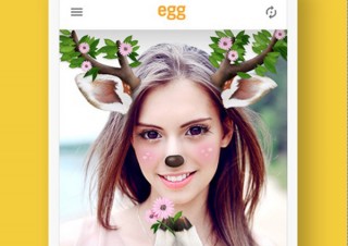 LINEが自撮り動画に特化したアプリ「egg」公開、3Dマスクと多彩なフィルター搭載