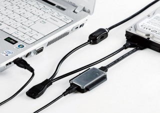 サンワ、IDE/SATAをUSB2.0に変換するケーブル「USB-CVIDE2N」を発売