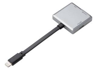 ロジテック、iPhoneなどで使えるLightning接続式のSDカードリーダー「LMR-MB08SV」
