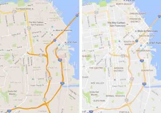Googleマップ、地名や施設名のフォントと色の変更でより見やすくアップデート