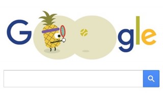 リオ五輪のGoogleホリデーロゴ、大会2日目はテニスー2016年8月6日