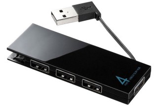 サンワサプライ、本体内にケーブルを収納できて持ち運びに便利な4ポートUSBハブを発売