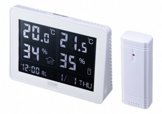 サンワ、2カ所の温度・湿度を表示できるワイヤレスデジタル温湿度計を発売
