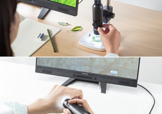 サンワ、手持ちでもスタンド固定でも使えるデジタル顕微鏡を発売