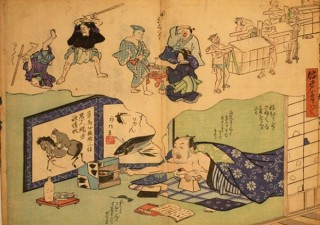現代の漫画に至る足跡を紹介している展覧会「江戸からたどるマンガの旅〜鳥羽絵・ポンチ・漫画〜」