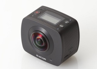 エレコム、全天球360度カメラと防水ケース付き半天球360度カメラを発売