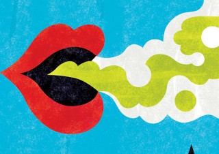 歌のフレーズをイメージして描かれた絵画などが展示されるシンヤチサト氏の新作展「Sha la la」