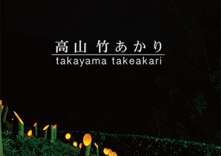 奈良県の生駒市高山竹林園で秋夜に浮かびあがる竹の造形作品の展示を行う「高山 竹あかり」