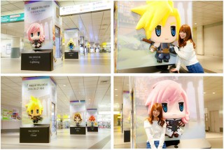 FFシリーズの人気キャラクターが渋谷駅をジャック！近付くとセリフが流れる巨大フィギュアが登場