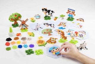 メガハウス、水でブロックを固めてドットイラスト風の立体物を作れる「クイックセルズ」の第2弾を発売