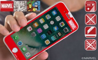 Hamee、MARVELロゴなどが描かれたiPhone用強化ガラスフィルムを発売