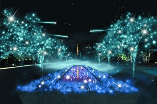 夜空に“流星”を登場させる体験型の「品川シーズンテラス イルミネーション」