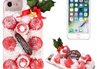 Hamee、イチゴのサンタを飾り付けたクリスマスケーキのiPhone7用食品サンプルケースを発売