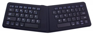 上海問屋、スタンドになるケース付きの二つ折Bluetoothキーボードを発売
