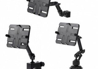 サンワ、ポール・ドリンクホルダー・ヘッドレストに設置可能なタブレットアームを発売