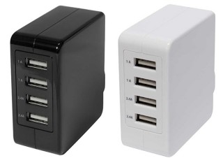 オウルテック、合計5.1Aに対応する出力4ポートを搭載したAC-USB充電器「OWL-ACU4F51」
